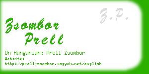 zsombor prell business card